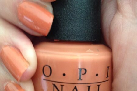 OPI Freedom of Peach nail polish, bottle and nails neversaydiebeauty.com