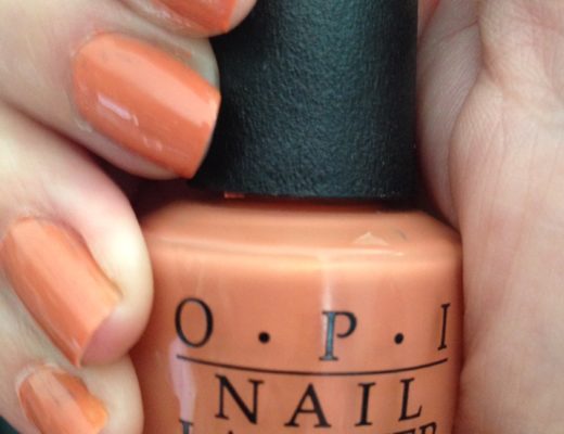 OPI Freedom of Peach nail polish, bottle and nails neversaydiebeauty.com