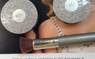 PUR Cosmetics 10th Anniversary Pressed Powder LTD Edition Compacts & Chisel Brush neversaydiebeauty.com