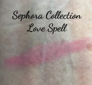 Sephora Collection lipstick Love-Spell swatch neversaydiebeauty.com