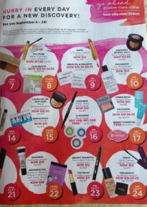 Ulta 21 Days of Beauty Fall 2016 calendar p.1 neversaydiebeauty.com