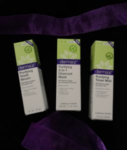 derma e Purifying products in their packaging neversaydiebeauty.com