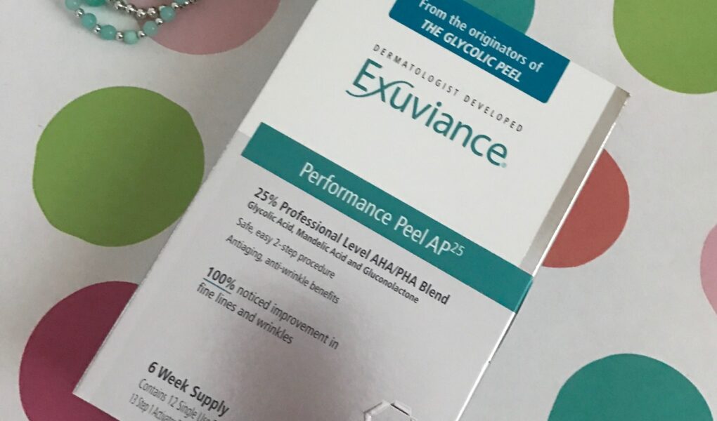 Exuviance Performance Peel AP25 outer box neversaydiebeauty.com