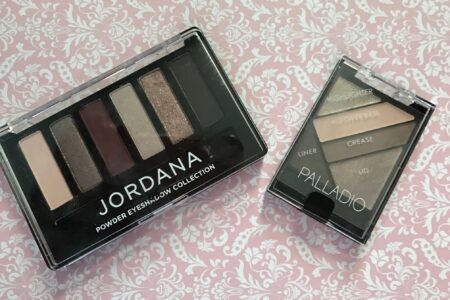 Jordana Made to Last Eyeshadow Collection vs Palladio Silk FX Eyeshadow Palette, both in plum shades neversaydiebeauty.com