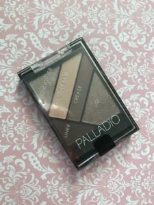 Palladio Silk FX Eyeshadow palette in Debutante, with labels on where to use each shade neversaydiebeauty.com