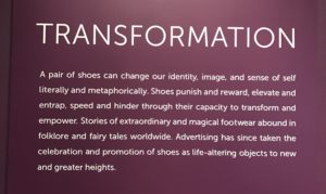 exhibition commentary at Shoes exhibit at Peabody Essex Museum
