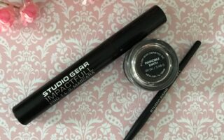 StudioGear eye makeup: Pro T.L.S. Mascara, Invincible Gel Eyeliner, #31 eyeliner brush neversaydiebeauty.com