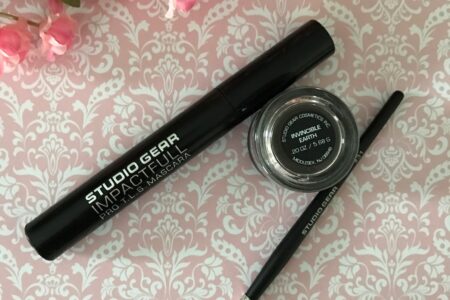 StudioGear eye makeup: Pro T.L.S. Mascara, Invincible Gel Eyeliner, #31 eyeliner brush neversaydiebeauty.com