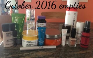 cosmetics I've emptied October 2016 neversaydiebeauty.com