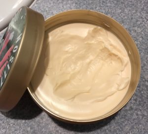 showing the thick cream of The Body Shop Wild Argan Oil Body Butter neversaydiebeauty.com