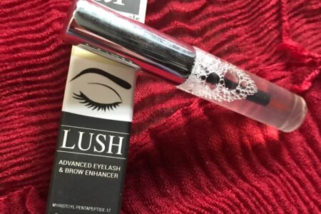 Art Naturals Lush Advanced Lash and Brow Enhancer: outer packaging and bottle with brush applicator neversaydiebeauty.com