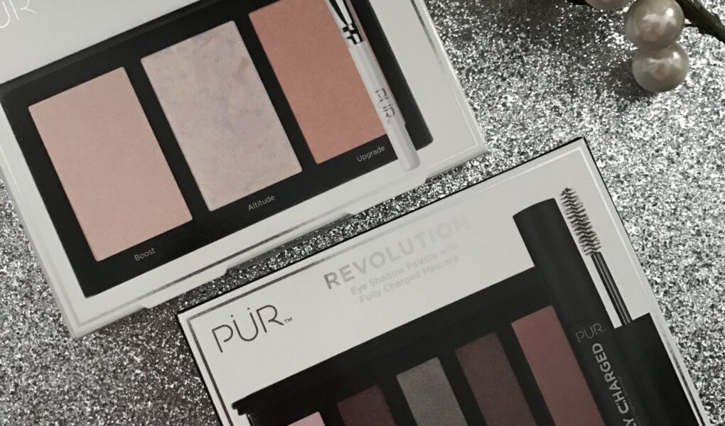 PUR Cosmetics back of the boxes: Elevation Highlighter Palette & Revolution Shadow Palette neversaydiebeauty.com