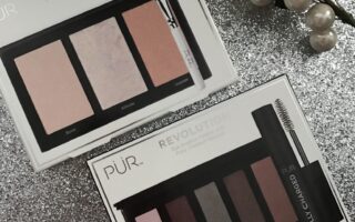 PUR Cosmetics back of the boxes: Elevation Highlighter Palette & Revolution Shadow Palette neversaydiebeauty.com