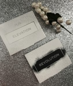 PUR Cosmetics sets: Elevation Highlighter Set & Revolution Eye Set, outer packaging neversaydiebeauty.com