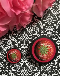 Strawberry Lip Scrub & Body Butter from The Body Shop in Butter Bauble tree ornament, neversaydiebeauty.com