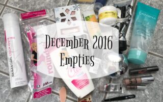 December 2016 empty beauty products, neversaydiebeauty.com