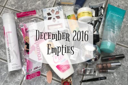 December 2016 empty beauty products, neversaydiebeauty.com