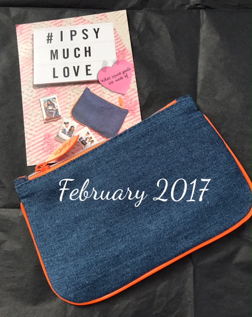 February 2017 "Much Love" ipsy glam bag and theme card, neversaydiebeauty.com