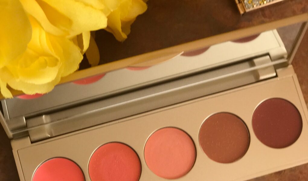 Stila Convertible Color Lip & Cheek Palette in Sunset Serenade shades, open to show pans, neversaydiebeauty.com