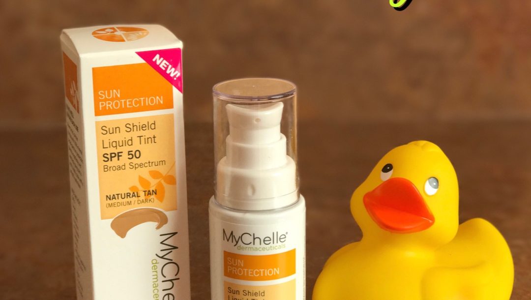 MyChelle Sun Shield Liquid Tint SPF 50 in Natural Tan for Medium/Dark Skin, neversaydiebeauty.com