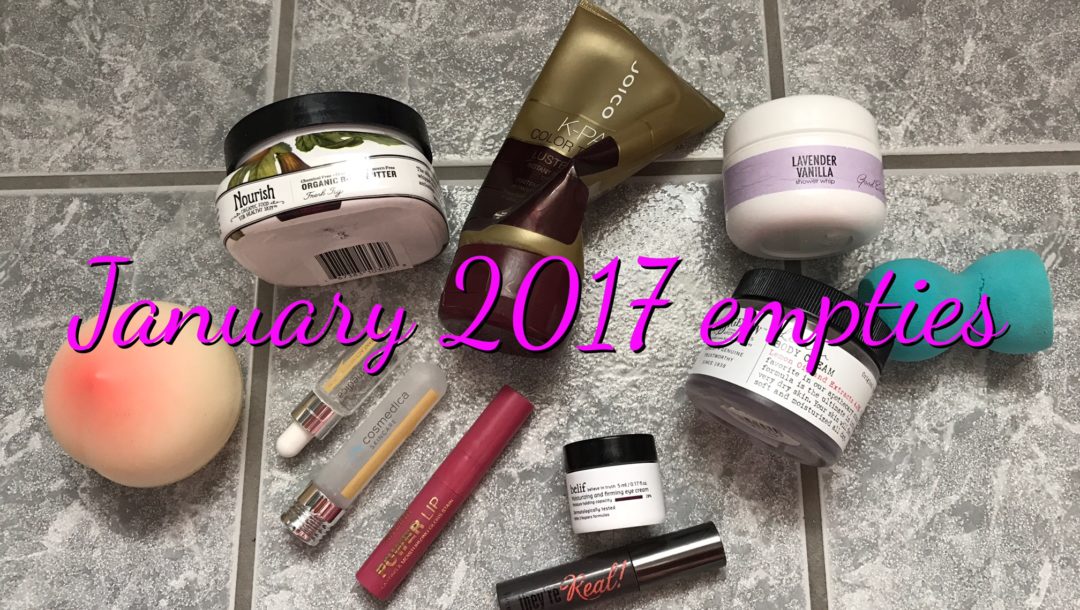 beauty products I used up, January 2017, neversaydiebeauty.com