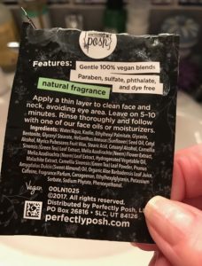 ingredient list for Perfectly Posh Envy This Tightening & Brightening Mask, neversaydiebeauty.com