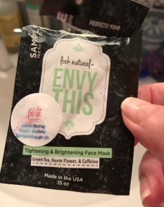 Perfectly Posh Envy This Tightening & Brightening Mask sample packet, neversaydiebeauty.com
