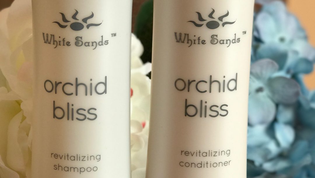White Sands Orchid Bliss Revitalizing Shampoo & Conditioner, neversaydiebeauty.com