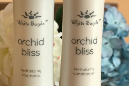 White Sands Orchid Bliss Revitalizing Shampoo & Conditioner, neversaydiebeauty.com