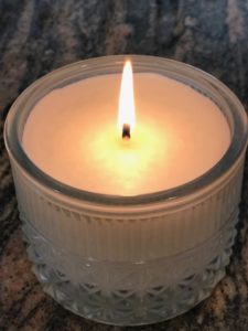 lit scented candle, Modern Mint, from the Muse collection, Capri Blue, neversaydiebeauty.com