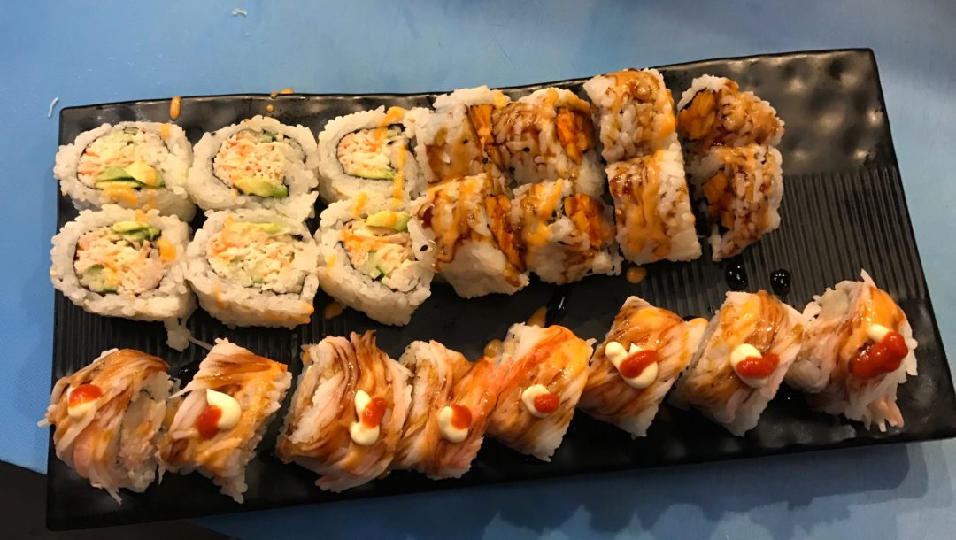 sushi I rolled at Warbora, Japanese restaurant in Boston MA, neversaydiebeauty.com