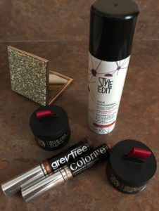three different forms of root concealer for red hair, neversaydiebeauty.com