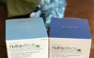 Avon NutraEffects Hydration Day Cream SPF 15 & Gel Night Cream with Active Seed Complex, outer packaging, neversaydiebeauty.com