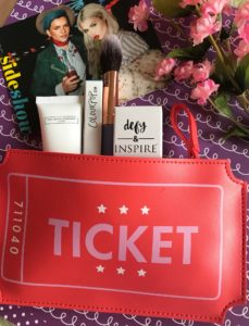 ipsy bag with Side Show theme card and bag for April 2017, neversaydiebeauty.com