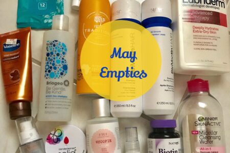 empty beauty products, May 2017, neversaydiebeauty.com