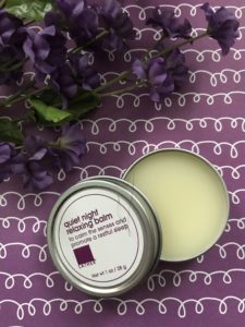 LATHER Quiet Night Relaxing Balm, open to show the balm, neversaydiebeauty.com