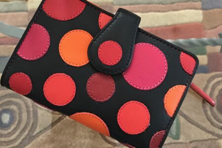 Visconti Saturn polka dot wallet, neversaydiebeauty.com