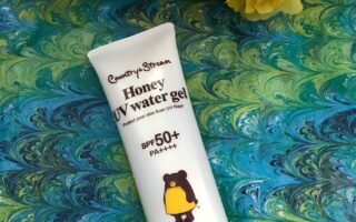 Country & Stream Honey UV Water Gel SPF 50 tube, neversaydiebeauty.com