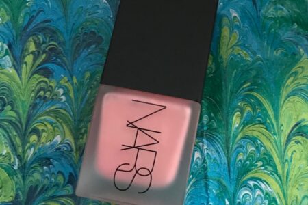 closeup of NARS Liquid Blush in shade Orgasm, neversaydiebeauty.com