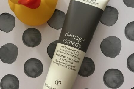 Aveda Damage Remedy Daily Hair Repair tube with rubber duckie, neversaydiebeauty.com