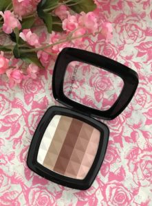 Eddie Funkhouser Ultra Density Bronzer & Sculpting Powder, open compact to show the 5 shades, neversaydiebeauty.com