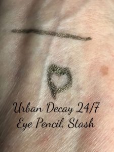 Urban Decay 24/7 Glide-On Eye Pencil swatch, Stash, a bronze metallic shade, neversaydiebeauty.com