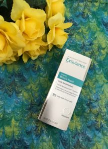 outer box for Exuviance Targeted Wrinkle Repair, neversaydiebeauty.com