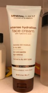 Mineral Fusion Intense Hydration Face Cream, moisturizer with hyaluronic acid in a squeeze tube, neversaydiebeauty.com