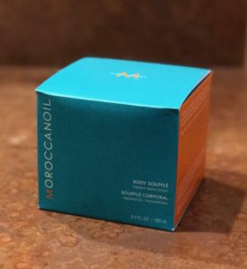 outer box for MoroccanOil Body Souffle, neversaydiebeauty.com