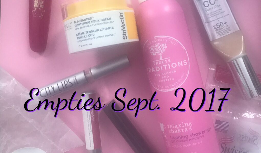 beauty empties September 2017, neversaydiebeauty.com