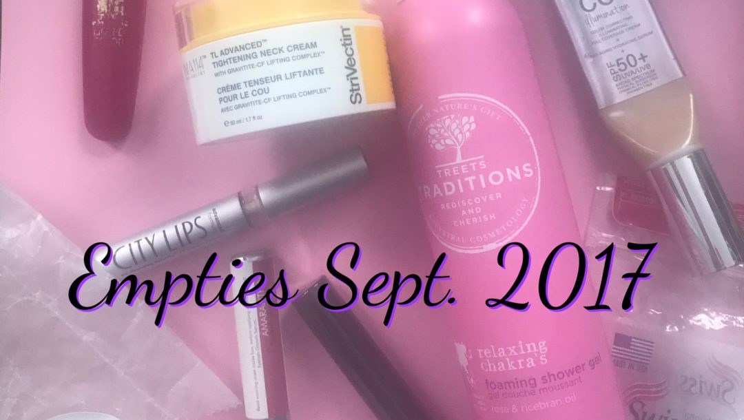 beauty empties September 2017, neversaydiebeauty.com