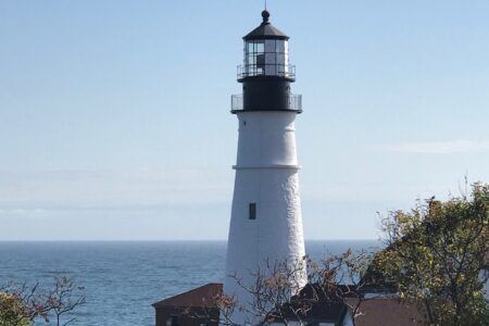 closeup Portland Head Lighthouse, neversaydiebeauty.com