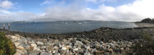 panorama of Casco Bay, Portland Maine, neversaydiebeauty.com