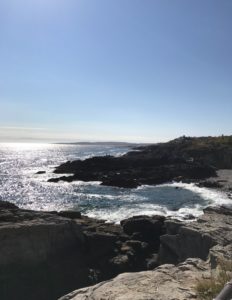 view of the Atlantic Ocean from the Portland Head Light, neversaydiebeauty.com